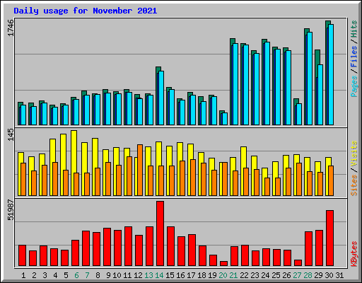 Daily usage for November 2021