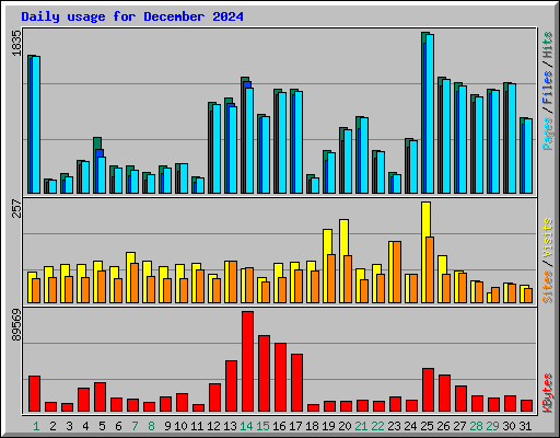 Daily usage for December 2024