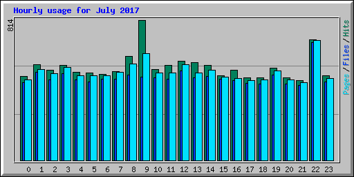 Hourly usage for July 2017