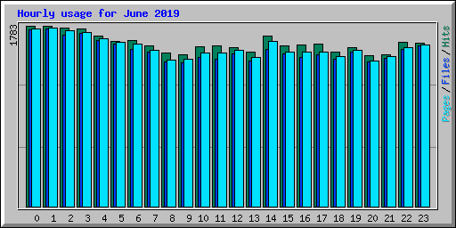 Hourly usage for June 2019