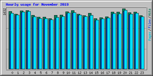 Hourly usage for November 2019