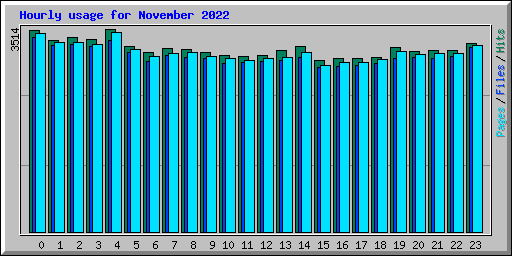 Hourly usage for November 2022