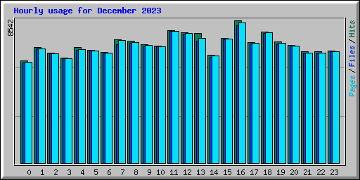 Hourly usage for December 2023
