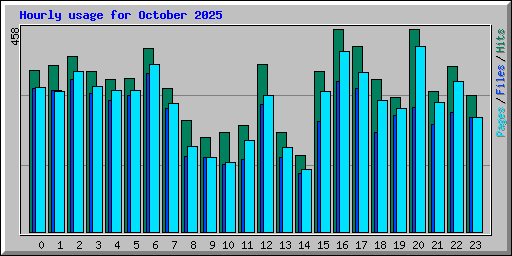 Hourly usage for October 2025