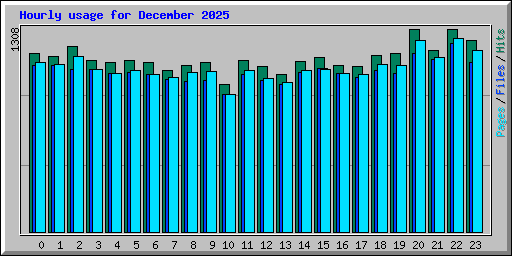 Hourly usage for December 2025