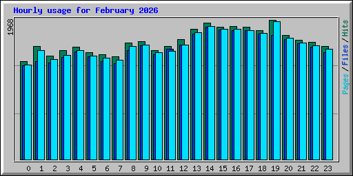 Hourly usage for February 2026