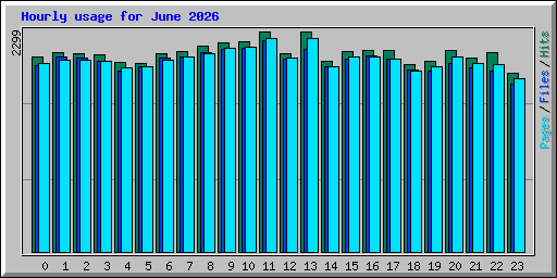 Hourly usage for June 2026
